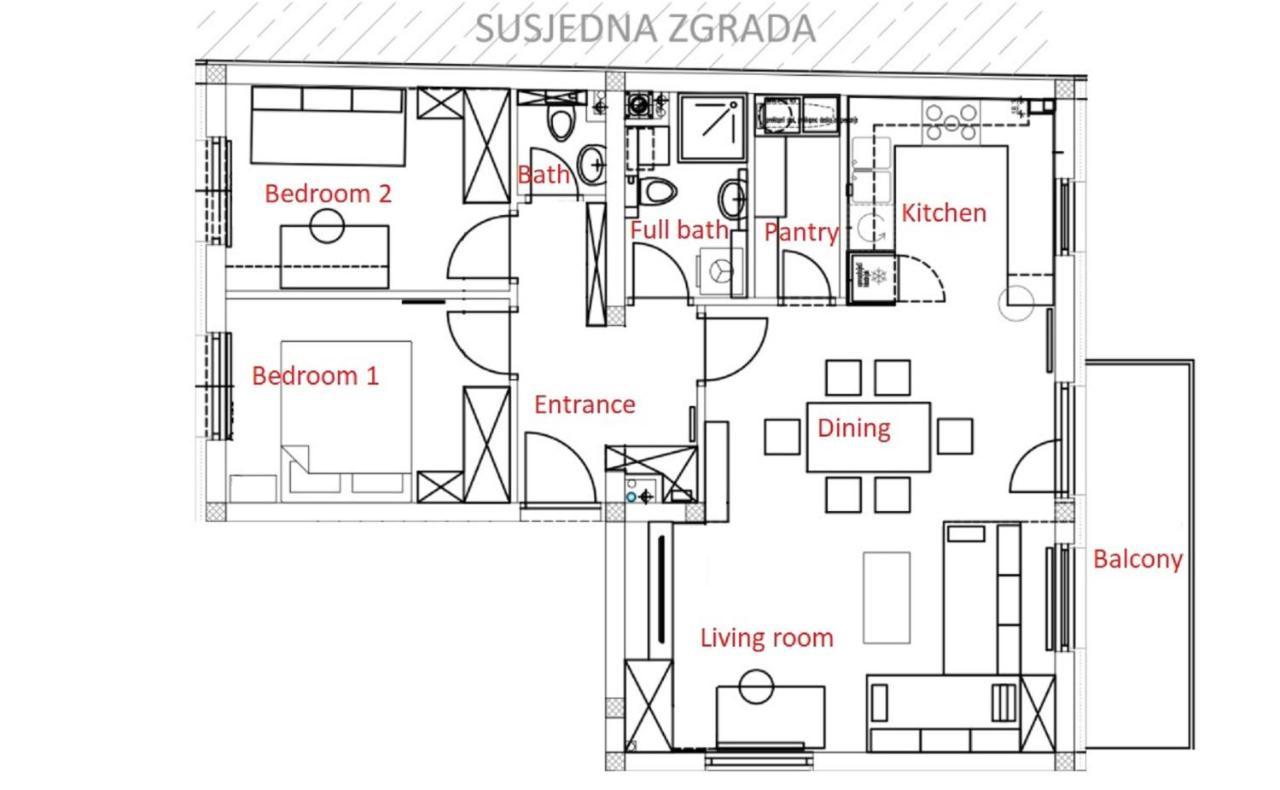 Modern 4-Star Luxury Apt - Wfh Ready, Free Parking Zagreb Exterior photo